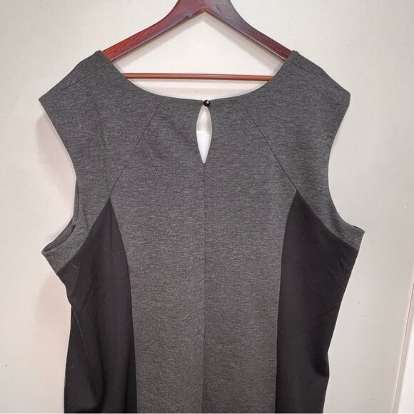 Pennington’s Black & Grey Colourblock Medium Weight MIDI Dress Size 3x - Picture 3 of 5